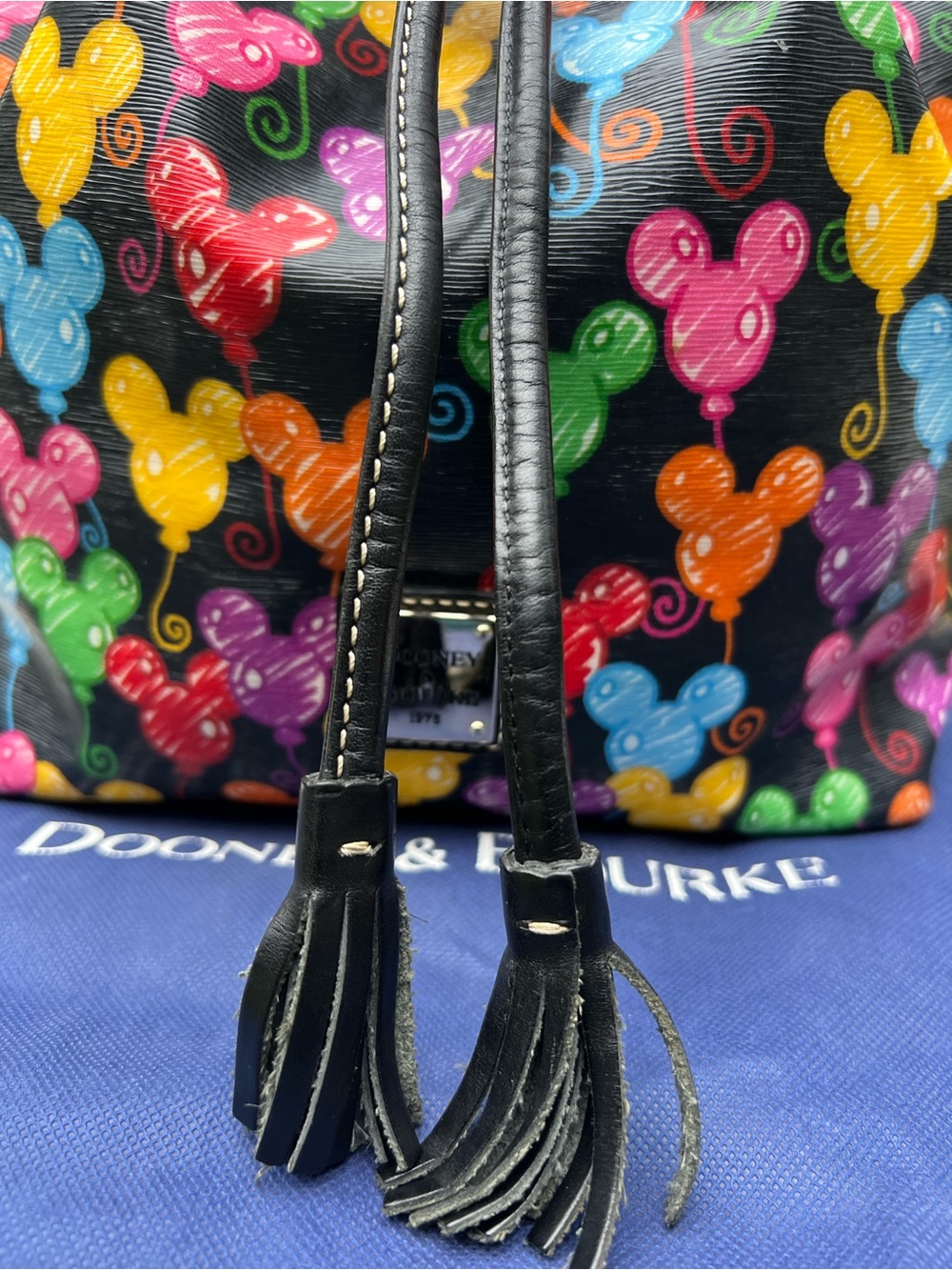 10th ANNIVERSARY DISNEY DOONEY AND BOURKE MICKEY MOUSE BALLOONS DRAWSTRING PURS - Picture 14 of 14